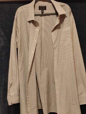 Alexander Julian Striped Dress Shirt in White and Black